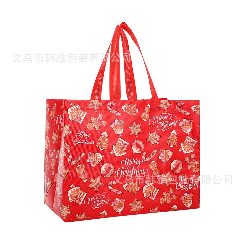 Transfronterizo Amazon spot recubierto de Navidad bolsa no tejida bolsa de compras bolsa de regalo fábrica de bolsos al por mayor