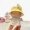 Bright yellow hand hat + cherry rabbit skirt three-piece set