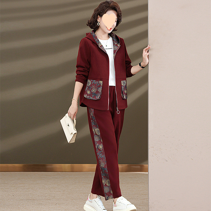 Women's Active Sports Set Spring Autumn Jacket And Trousers Two-piece_voghion.com