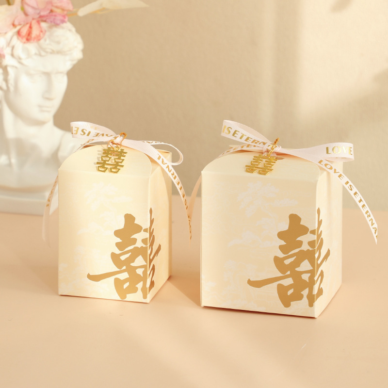 Nueva caja de azúcar de boda caja de azúcar de nicho de alto nivel sensación de boda creativa caja de regalo caja de cartón