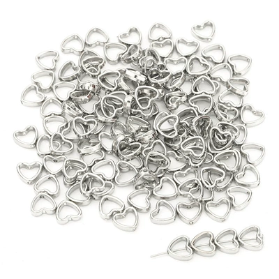 Zərgərlik ara hissələri: and Round Bead Accessories Handmade - white-k-color-heart-shaped-12x11mm-50-pcspack