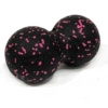 Double ball 8x16 black + pink dots