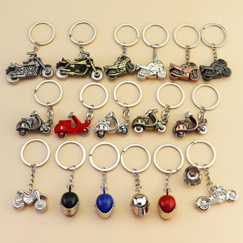 Creative Simulation Three-dimensional Motorcycle Keychain Heavy Duty Motorcycle Keychain Mini Men's and Women's Motorcycle Pendant