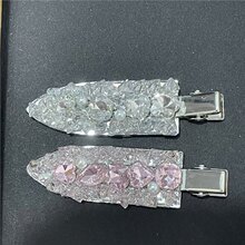 Daby杨颖同款水钻满钻发夹侧边夹精致高级感无痕鸭嘴夹bb夹发卡子