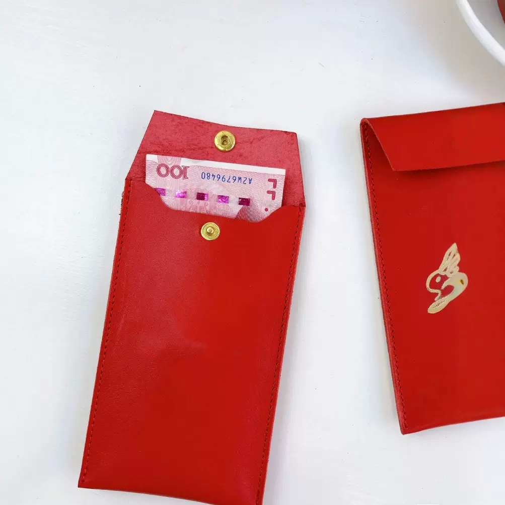 迎春2025新年红包创意皮革利是封 大容量可爱喜庆压岁钱收纳红包