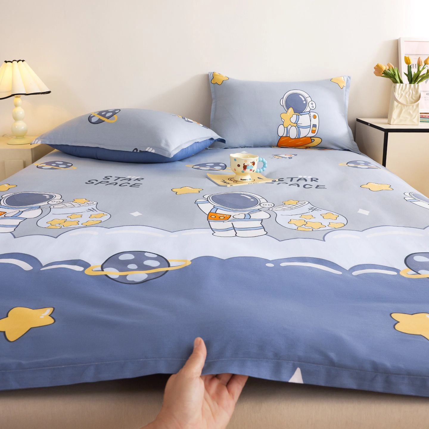 Colchón de algodón desmontable y lavable de Xinjiang con cubierta de colchón dormitorio de estudiantes colchón de cama individual colchón de dibujos animados para niños