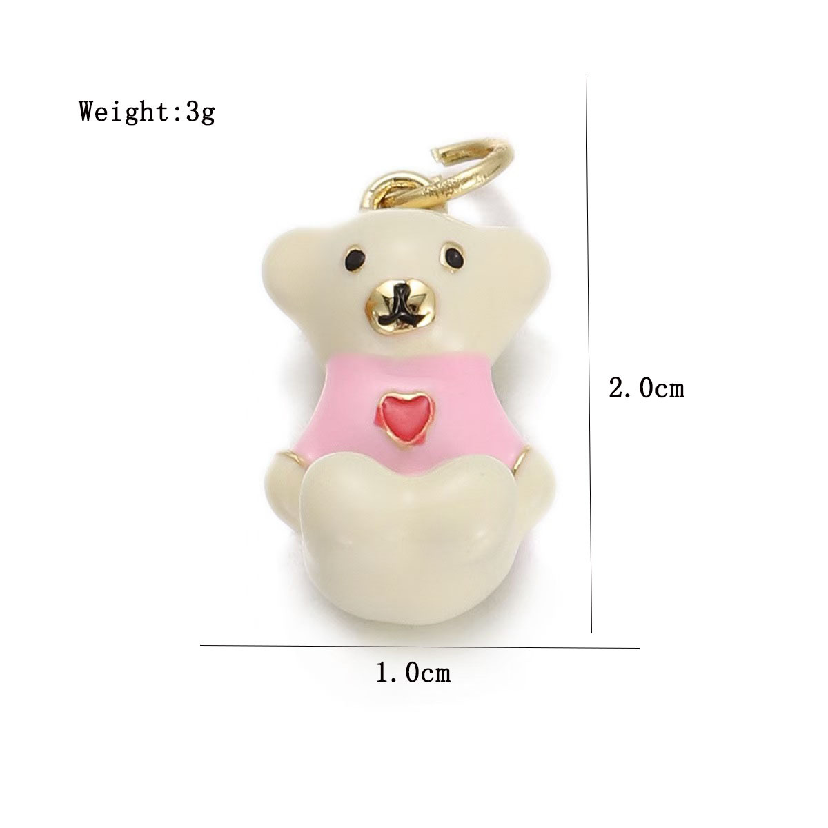 2g Weight Pendant Jewelry Making Type DIY Jewelry Accessories Classification 1 Piece Quantity Copper Material Animal Pattern All Seasons Season Enamel, Plating Design Cute Style 1 Piece Copper Animal Pendant 6