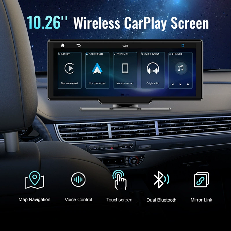 Новый 10.26-дюймовый беспроводной carplay/Android AUTO портативный автомобильный GPS-навигатор AV-экран обратного ввода