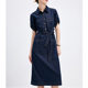 [NG Order] Pure Cotton Thin dress Women's Spring and Summer 2025 New High-end Short-sleeved Loose Denim Skirt