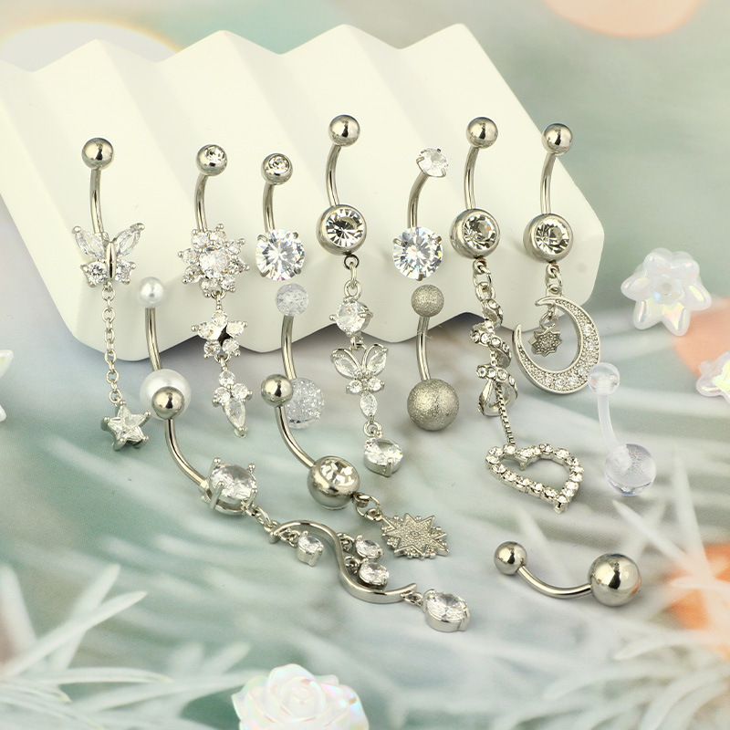 Pointed titanium steel lip stud product view