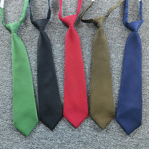 No-tie JK tie solid color campus polyester student bandage British college INS women's shirt uniform tie