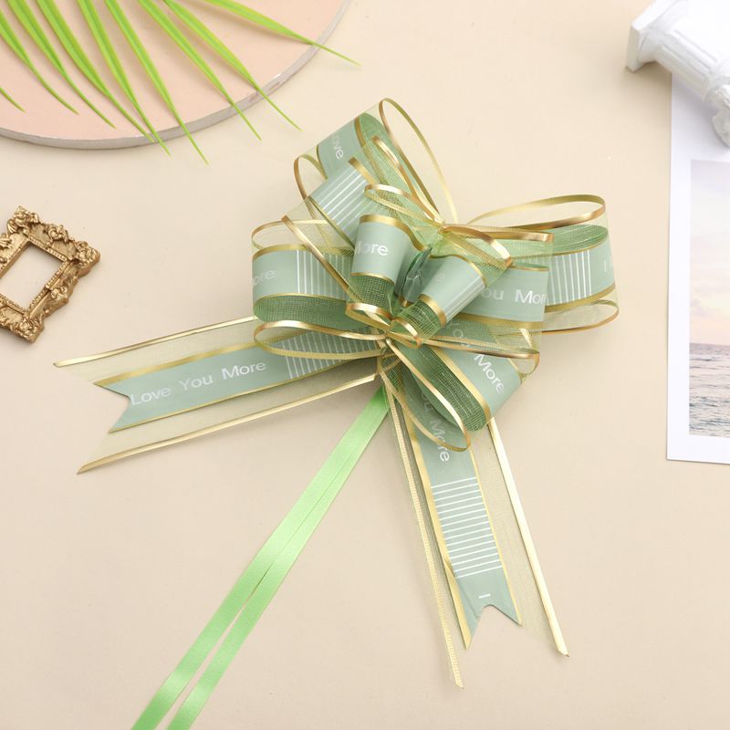 Comercio exterior transfronterizo 50 gran confesión hilo de nieve arco mano tirar flor Día de San Valentín regalo de Navidad boda coche tirar flor cinta