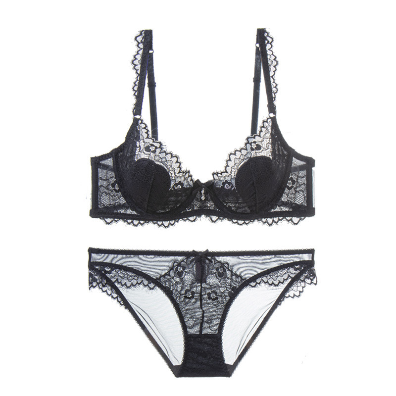 Nuovo reggiseno sexy in pizzo ultra sottile e trasparente rosso brillante da donna 9212_voghion.com