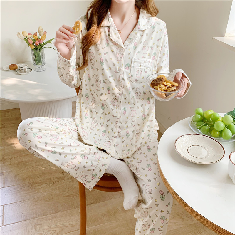 2024 algodón artificial confinamiento ropa primavera y otoño maternidad enfermería traje cardigan enfermería hogar ropa posparto pijamas traje