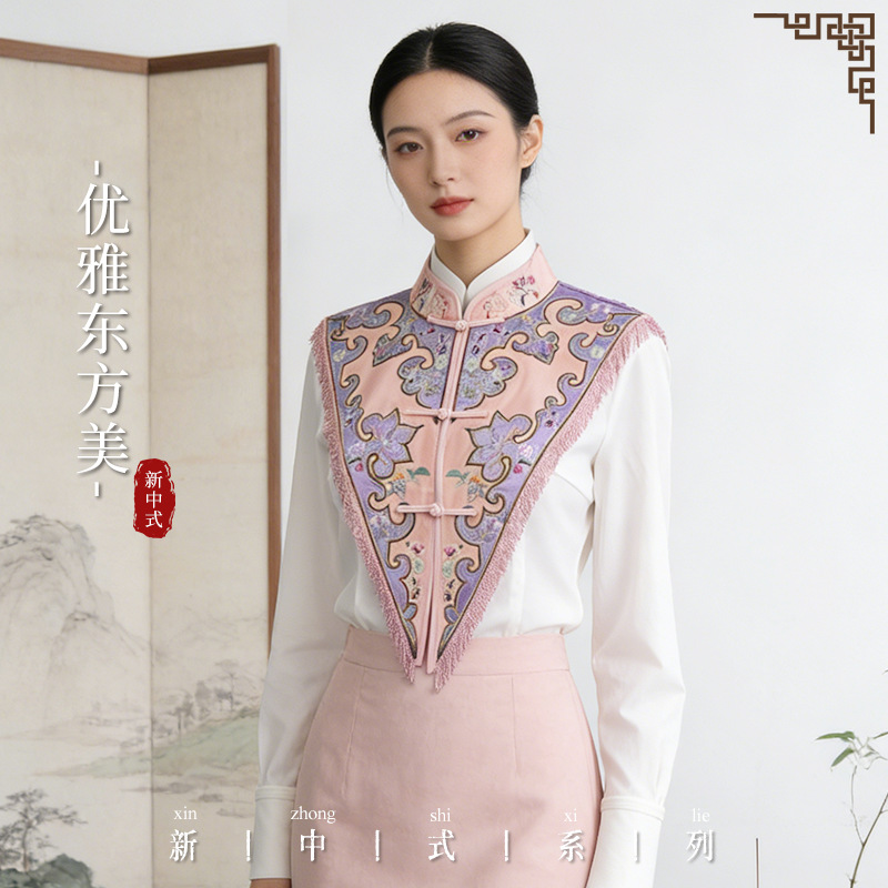 National Style Shawl, High-End Fashionable Women's Clothing, Fake Collar, New Chinese Style Cloud Shoulder, Versatile for Spring and Autumn, New Fashion Trend