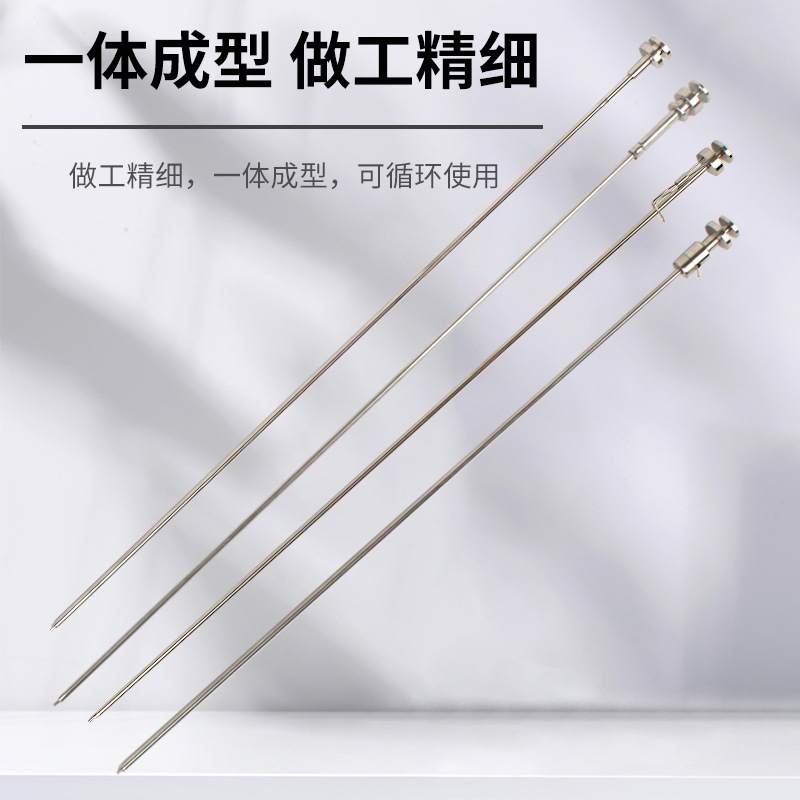 Pistola de transfusión de esperma de acero inoxidable para vacas, pistola de inseminación artificial para vacas, aguja de transfusión de esperma para vacas