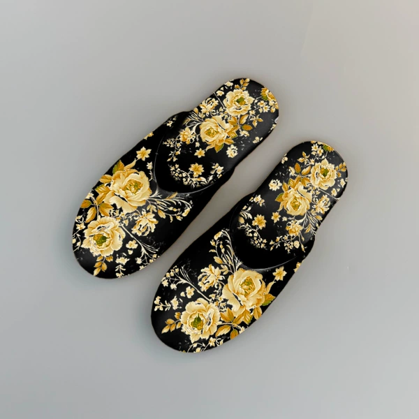 DY001 black yellow flower