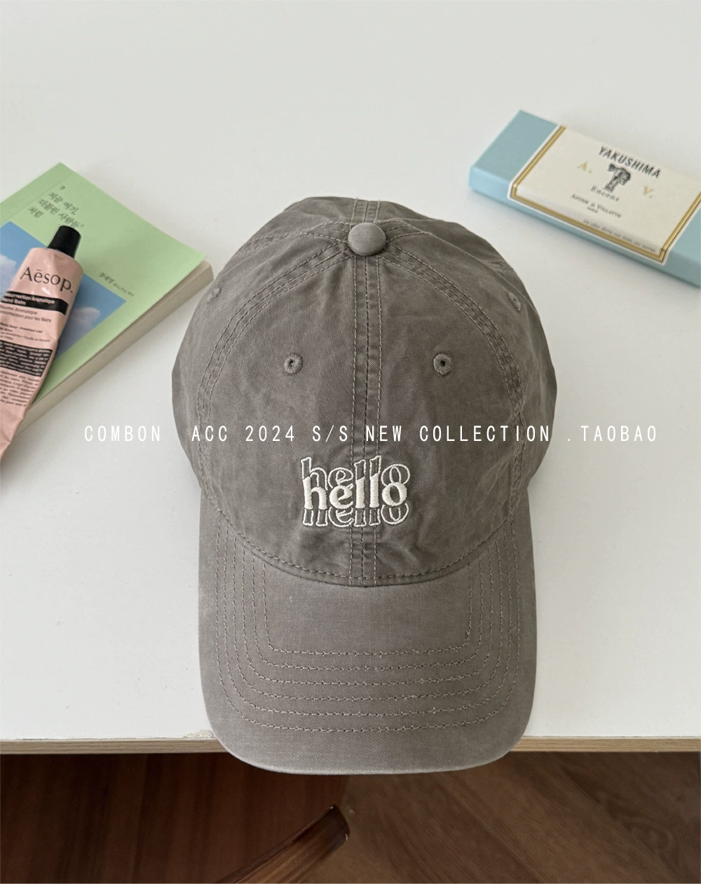 Cute baseball cap, cotton hat, with embroidery