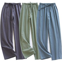 T 38058 Washed Cotton Sleep Pants Men ˮϴ��˯�� �羳ŷ