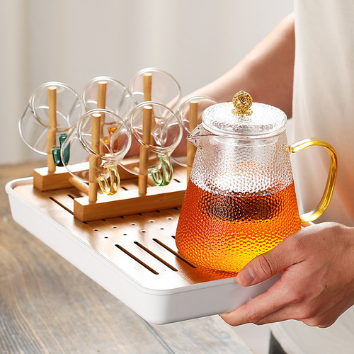 Tea cup rack storage rack Kung Fu tea set accessories tea ceremony wooden multi-layer storage rack draining and dustproof small cup holder
