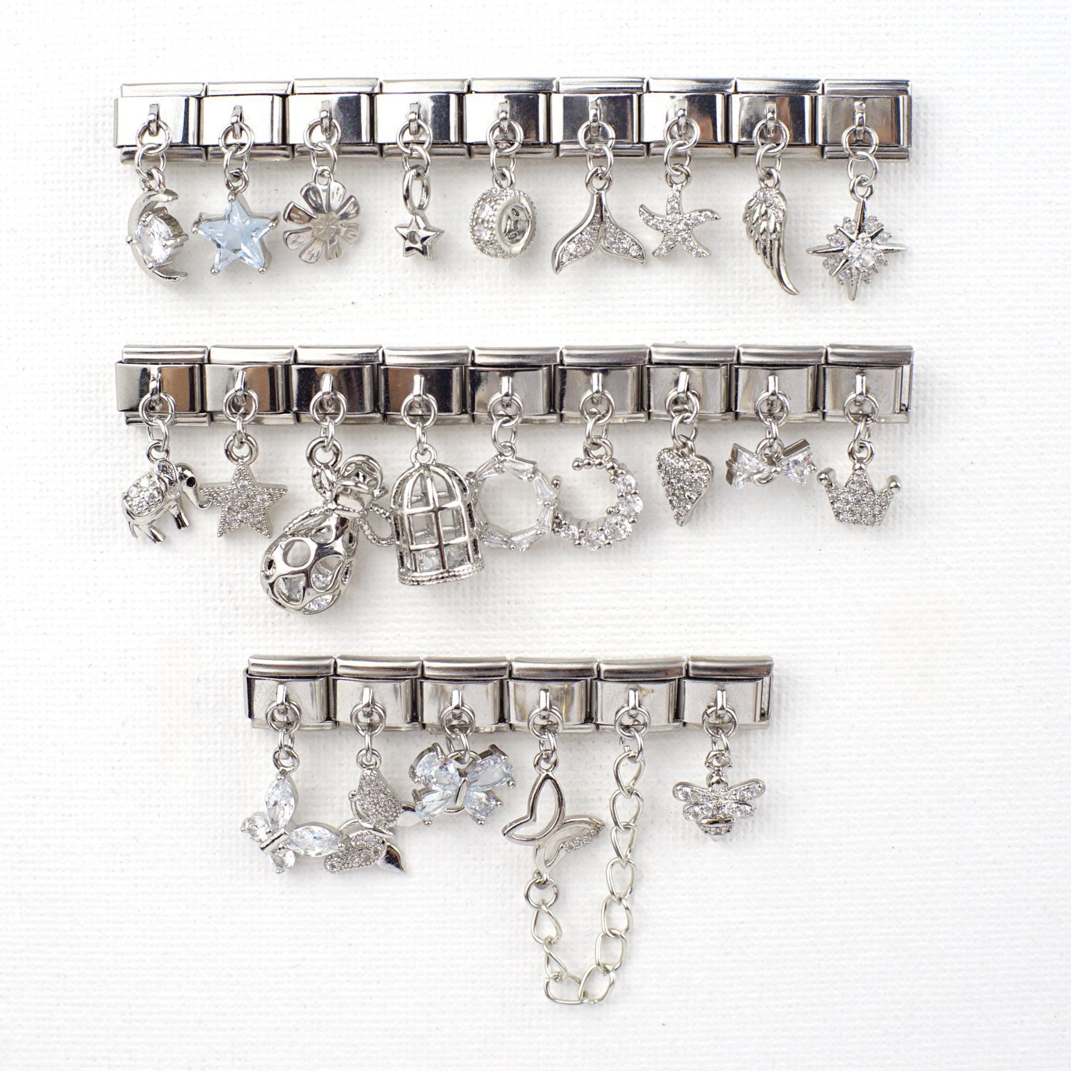 new italian style module bracelet pendant series silver wings series modeling personalized assembly chain