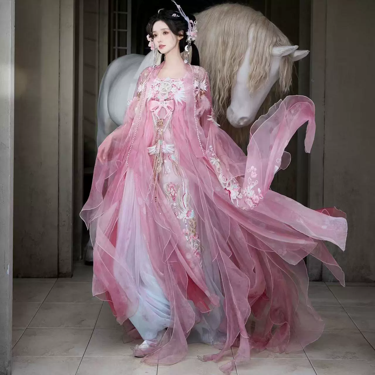 Девушка мечтает о девушке-маге оригинальная рубашка с большими рукавами Hanfu улучшена