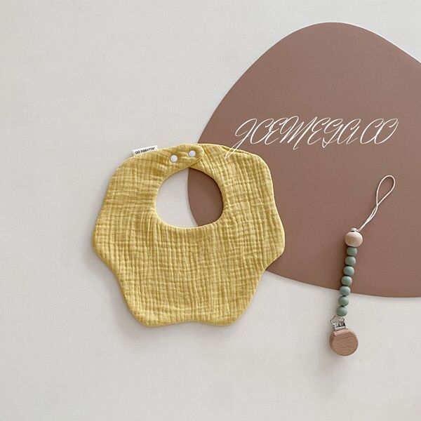 cotton solid color children's brand eating bib for new born