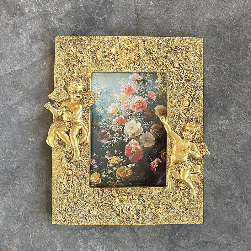 Scandinavian Home Angel Resin Photo Frame Photo Wall Combination Hanging Wall Photo Frame Photo Wall Restaurant Wall Decoration French Style