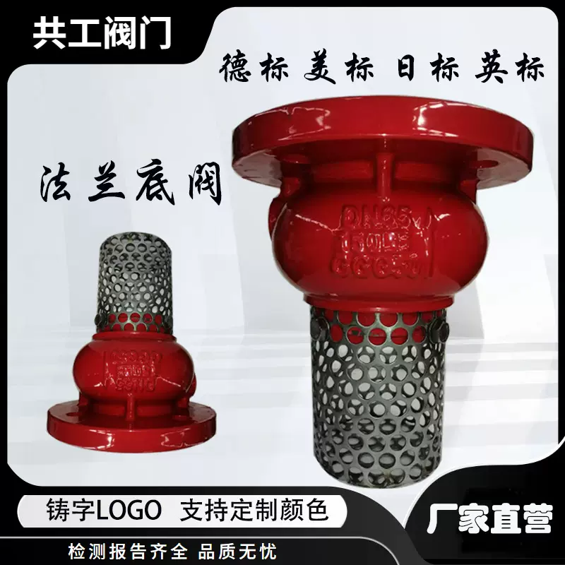 德标法兰底阀 球墨铸铁美标 日标 英标法兰底阀  水泵吸水底阀