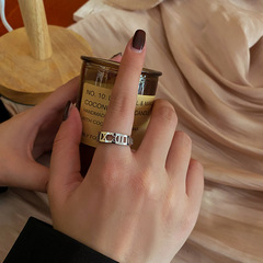 Korean Dongdaemun Fashion Korean Version Roman Numerals Ring Simple and Versatile Couple's Ring Dropshipping One Piece