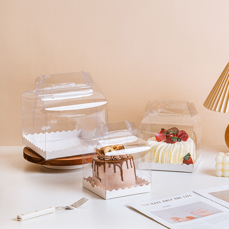 3インチ4インチ5インチ6インチ誕生日透明ケーキケース5インチ6インチケーキ包装ケース高さ|undefined