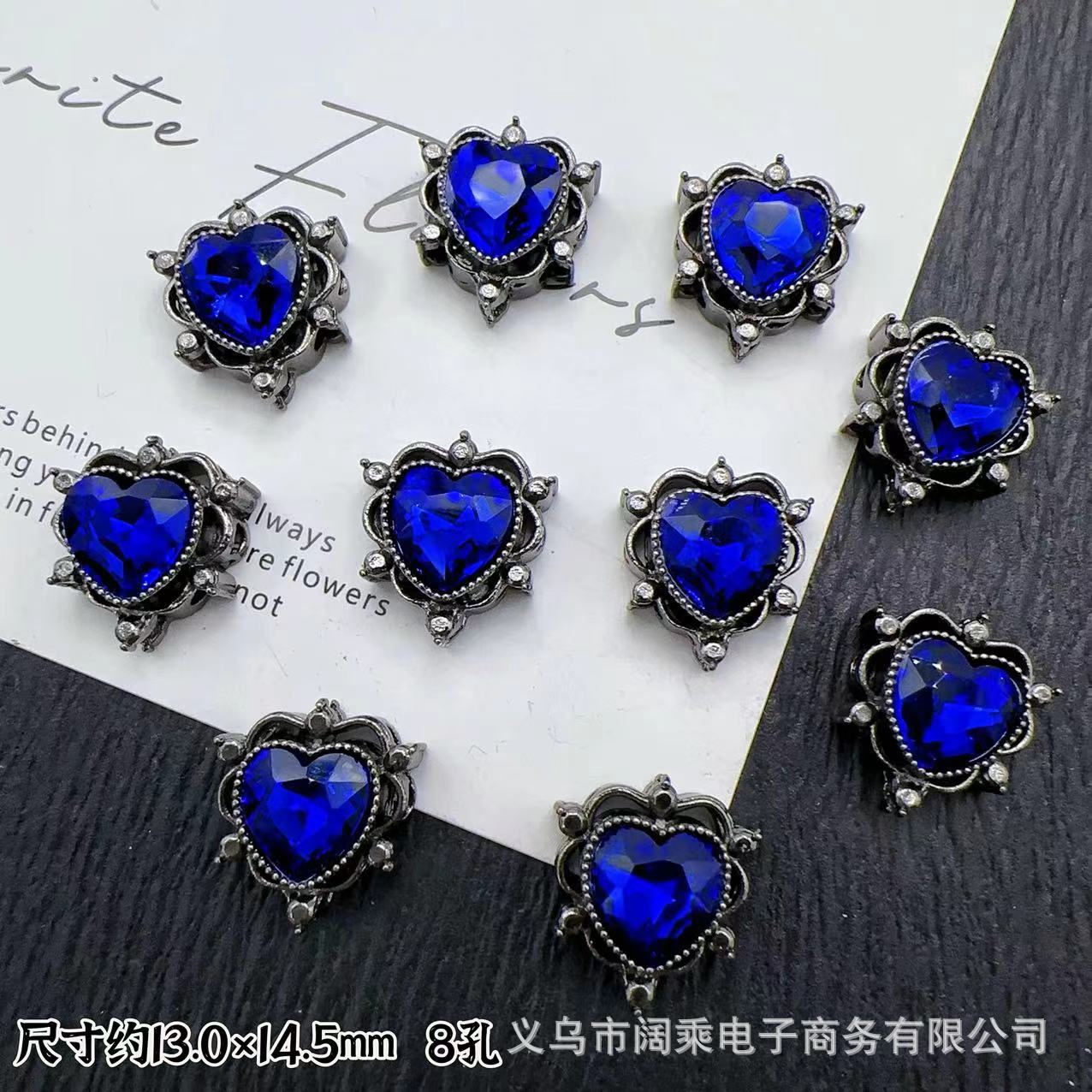 マイクロ象嵌ジルコニウムダイヤモンドマルチカラーピーチハートラブ8穴ビーズリング表面DIYビーズブレスレットネックレスジュエリーアクセサリー