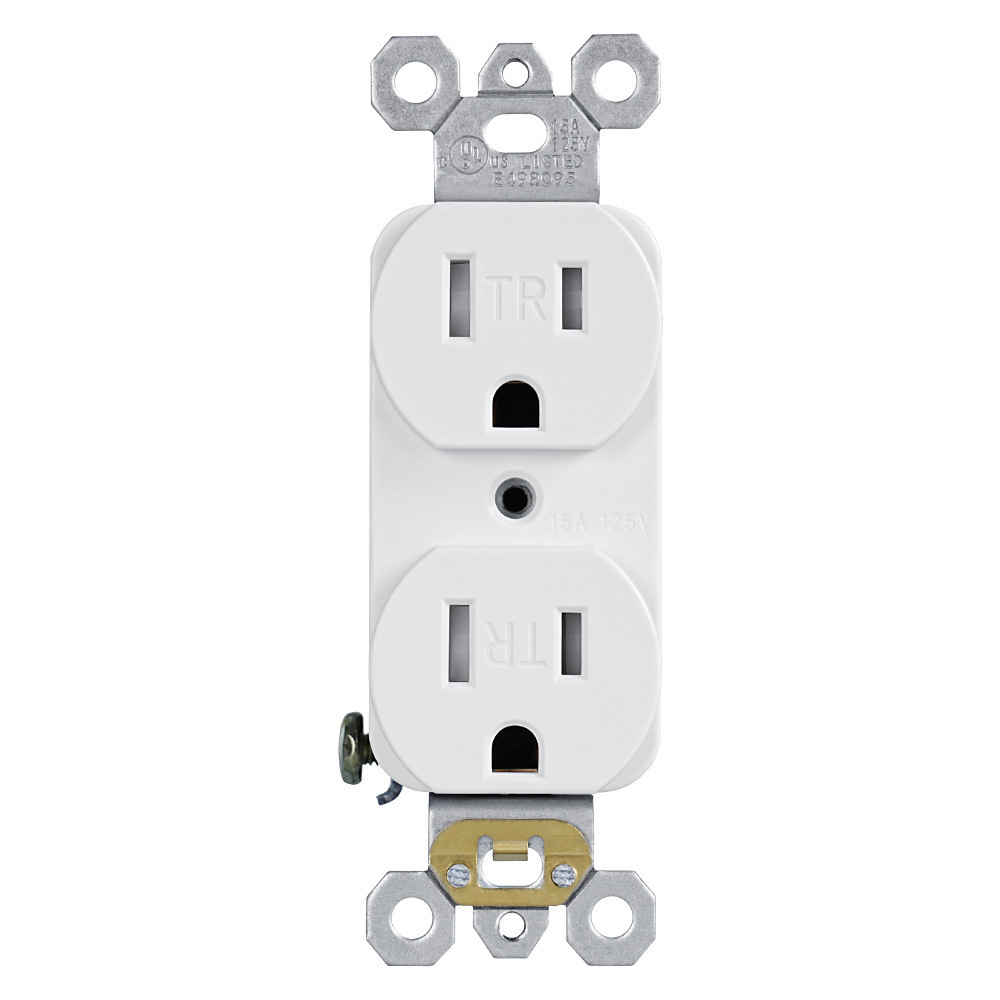 Comercio electrónico transfronterizo exclusivo para enchufes estándar estadounidenses UL decoración americana enchufes blancos TR 15A 20A 125V