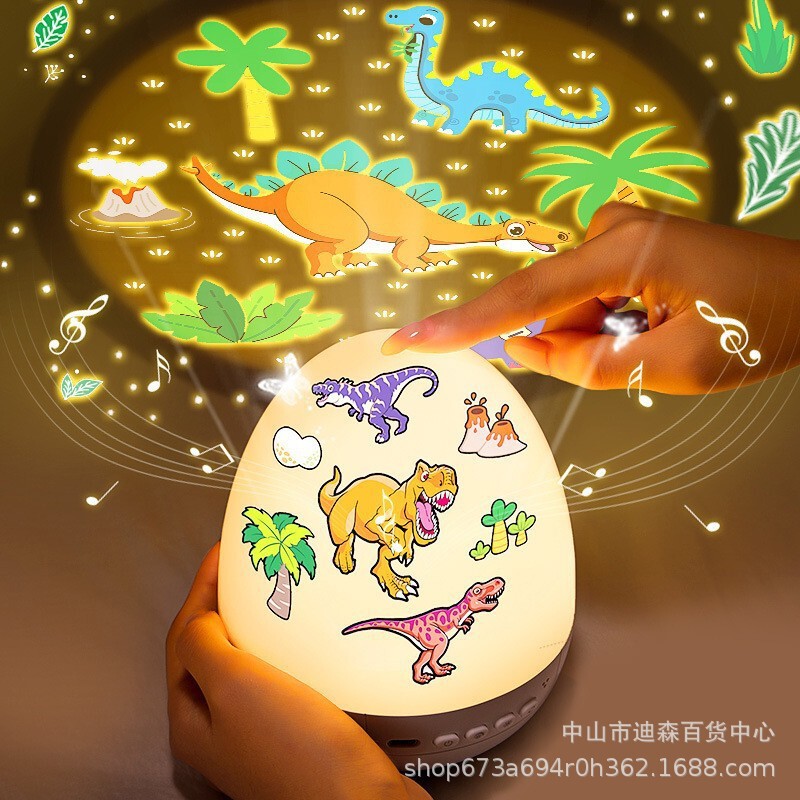 Starry Sky Projector Night Light Bedroom Lamp Full of Stars Children's Room Dinosaur Egg Eye Protection Rechargeable