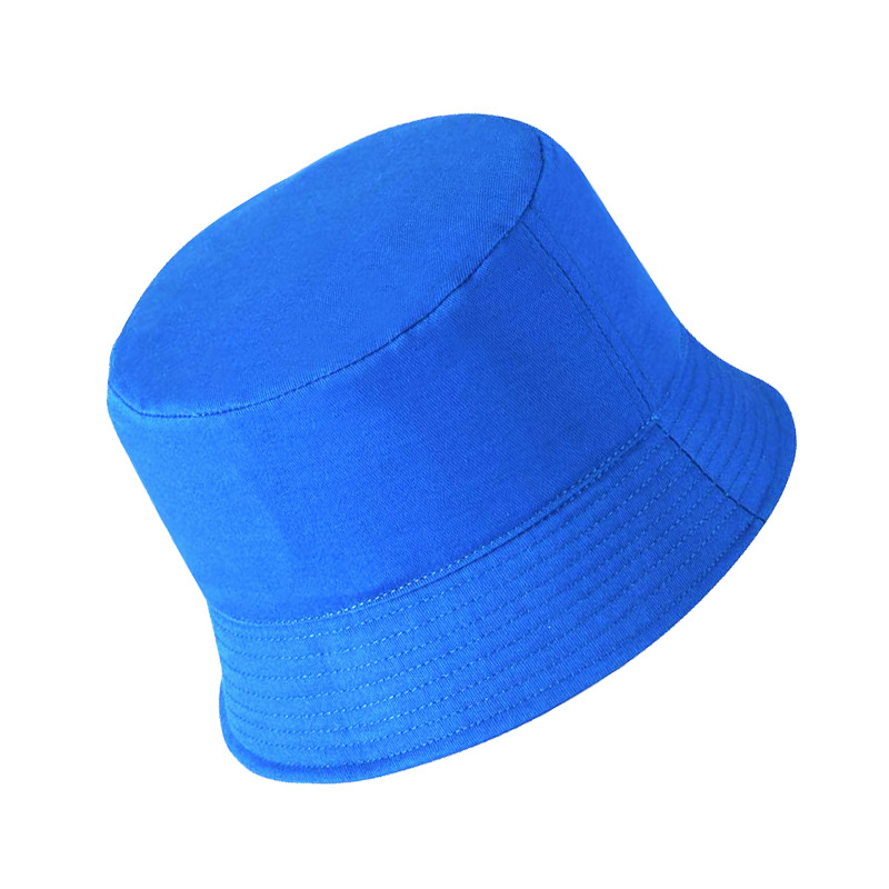 Color sólido de algodón de doble cara sombrero de pescador sombrero de cuenca hombres y mujeres sombrero de sol al aire libre publicidad sombrero de viaje logotipo impreso