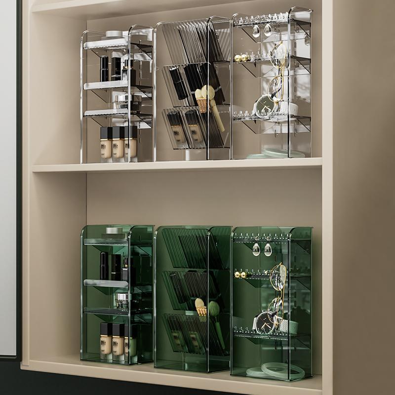 다기능 거울 캐비닛 저장 상자 화장실 보관 욕실 세탁기 립스틱 보석 화장품 데스크탑 랙