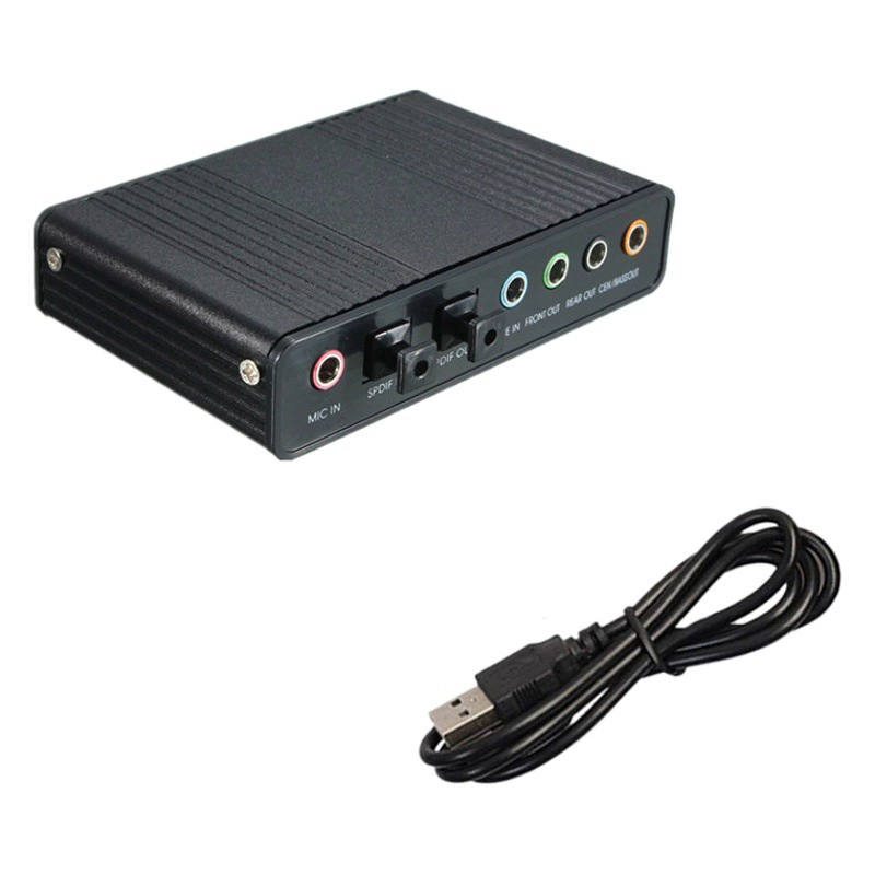 Звуковая карта USB 7,1 внешний компьютер из алюминиевого сплава с караоке для смешивания звуковой карты из стекловолокна