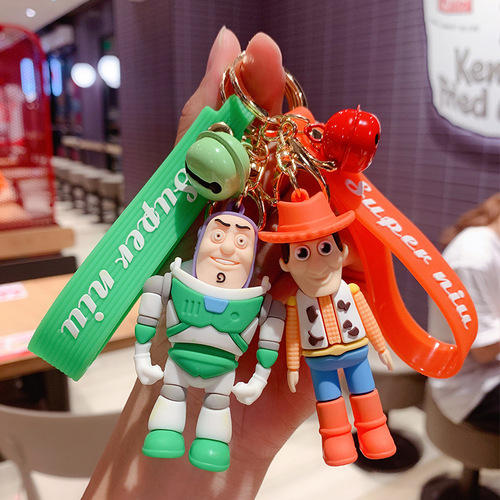 Toy Story Keychain Charm Cartoon Cute Figure Key Ring Decor Car Keychain Accessory Wholesale