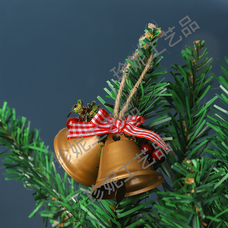 クリスマスツリーペンダント金属ラッパ鈴創意クリスマス鈴ペンダント休日家庭装飾鈴部品|undefined