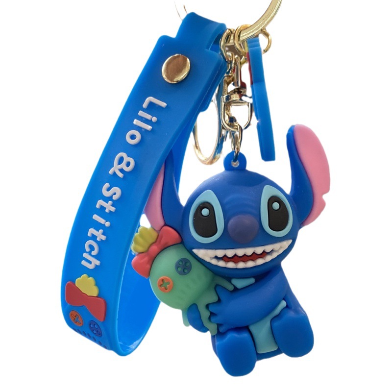 Cartoon Stitch y Bao llavero lindo joyería colgante de moda muñeca máquina coche al por mayor