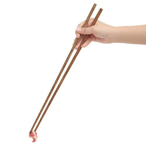 Long chopsticks for household high-end solid wood non-slip and high temperature resistant household tableware paint-free and wax-free hot pot chopsticks chicken wing wooden chopsticks