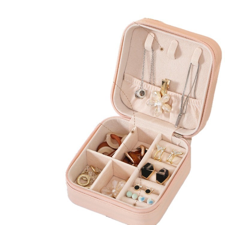 Caja de Joyas Portátil de PU para Almacenamiento de Joyas