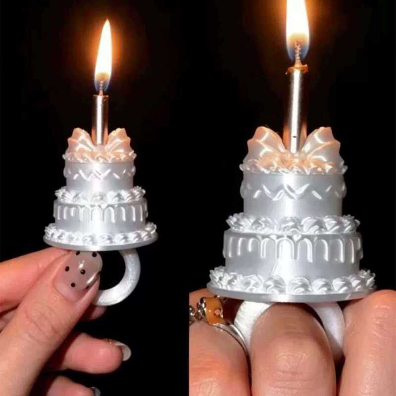 Birthday Props Dreamy Cake Ring Ornament 3D Printed Candle Ring Creative Birthday Decoration Handmade Silk-Like Texture Birthday Props Dreamy Cake Ring Ornament 3D Printed Candle Ring Creative Birthday Decoration Handmade Silk-Like Texture