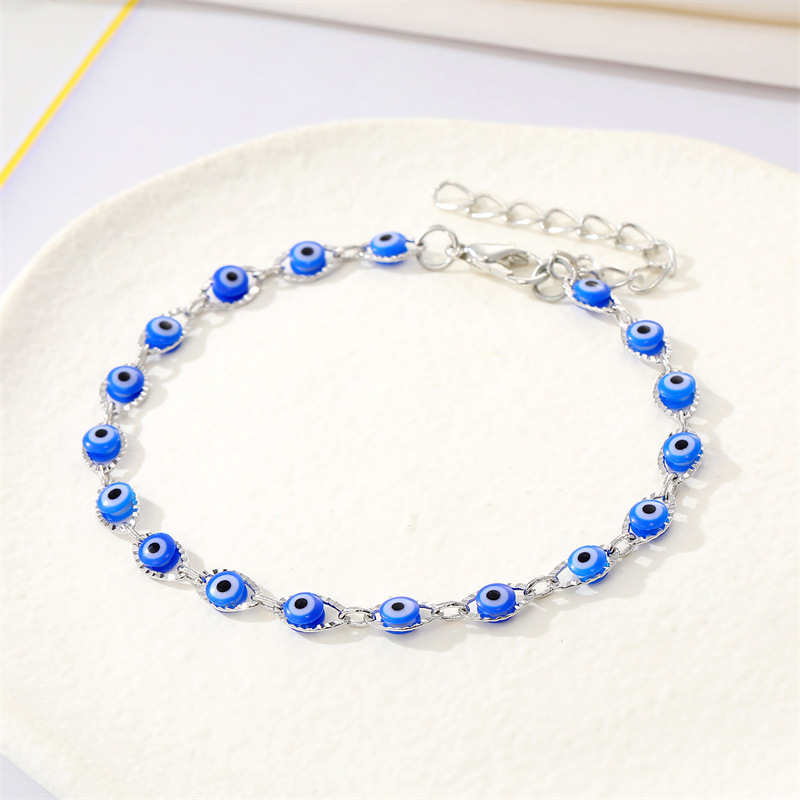 Women'S Gender Plating Design Ethnic Style Devil'S Eye No Inlaid Alloy Wholesale Chain & Link Bracelets