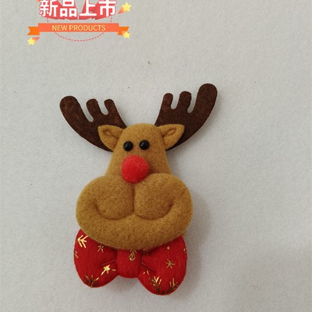 Nuevos accesorios de fieltro de Navidad alce pecado semiacabado reno de Navidad muñeco de nieve viejo árbol de Navidad diy