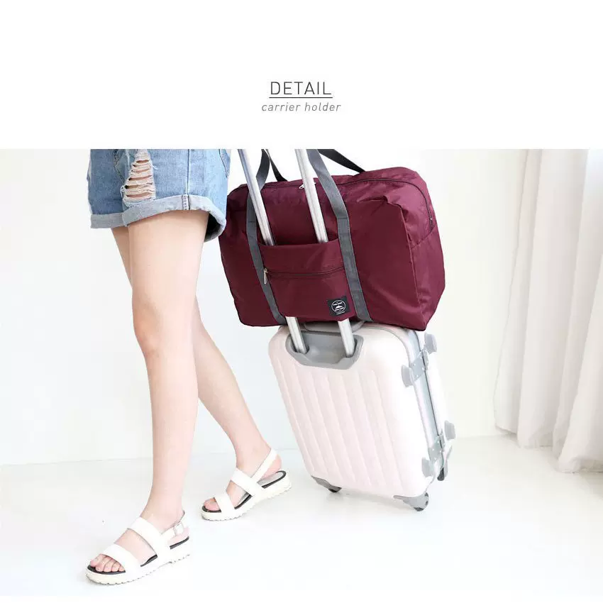 韩版旅行袋可折叠收纳包衣物包购物袋单肩包女式可套拉杆箱行李包