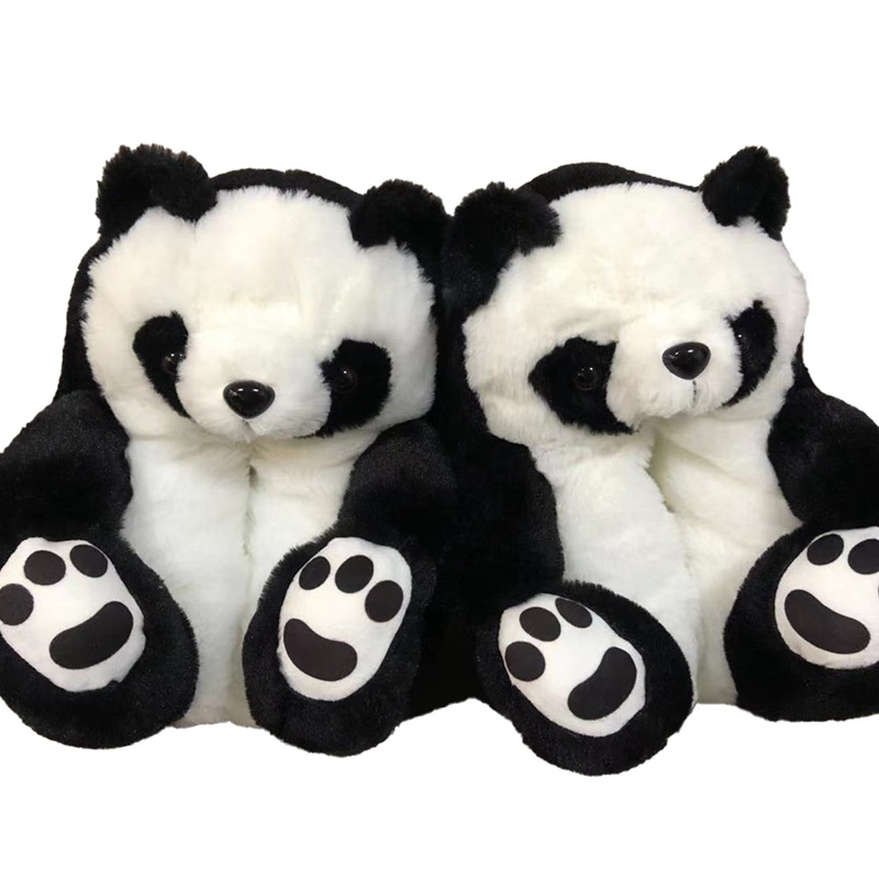 En stock oso de peluche zapatillas piso hogar felpa engrosada algodón zapatos calientes fábrica
