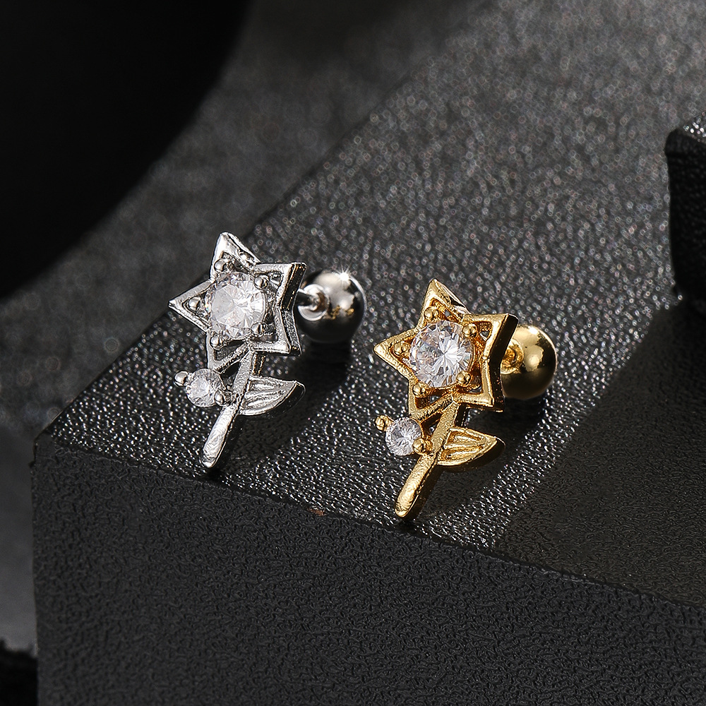 Labret piercing jewelry detail image