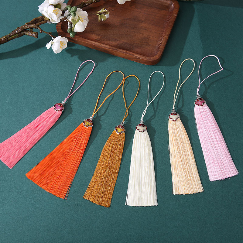 祥云流苏13CM长款如意纹流苏穗子古装汉服压襟挂件景泰蓝车挂厂家