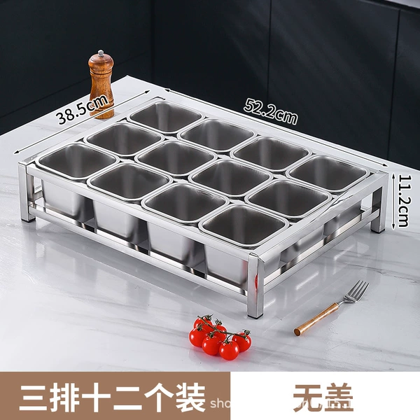 Three rows of 12 pieces [without lid]